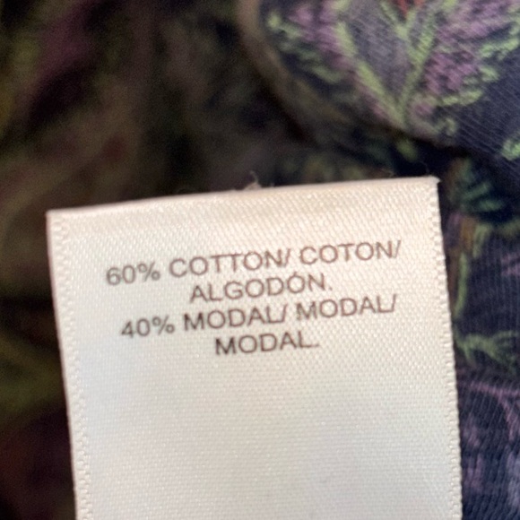 LUCKY BRAND NAVY PAISLEY TOP - Picture 5 of 10